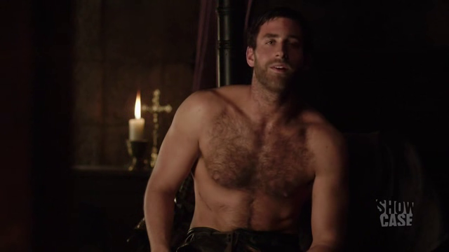 MALE CELEBRITIES Oliver Jackson Cohen Shirtless Hot Screen Caps In World Without End